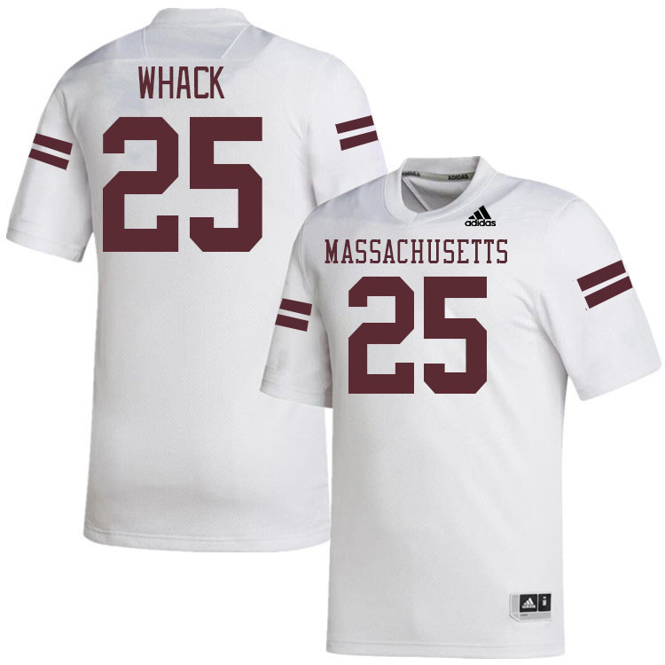 Massachusetts Minutemen #25 Donta Whack College Football Jerseys Stitched-White